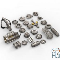 3D model CGTrader – Pack of tech details 3D model