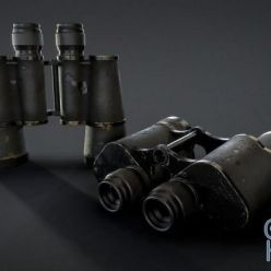 3D model Dienstglas 10x50 Binoculars - Carl Zeiss (PBR)