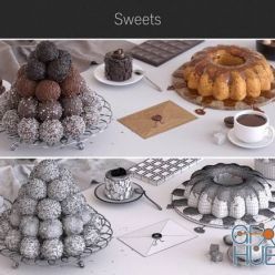 3D model Sweets set