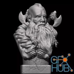 3D model Viking Warrior Bust – 3D Print