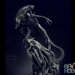 3D model Alien Statue Fanart – 3D Print