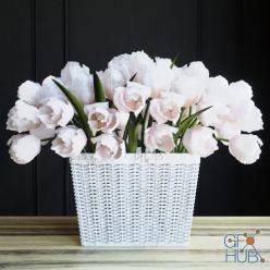 3D model Tulips in the basket