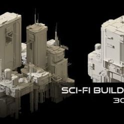 3D model ArtStation Marketplace – Sci-Fi Buildings Pack – 30 Buildings