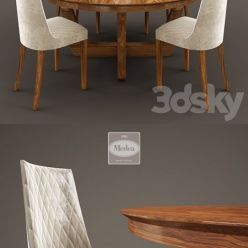 3D model Medea table chairs