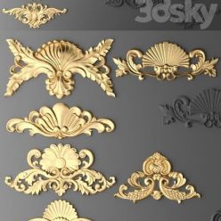 3D model Set stucco MOLDING