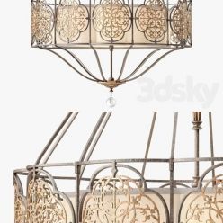 3D model Murray Feiss Marcella 4 Light Uplight Chandelier