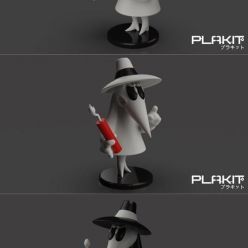 3D model PlaKit Spy Vs Spy Black and White Spy – 3D Print
