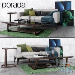 3D model Sofa and tables Porada