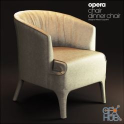 3D model Modern armchair Misura Emme Opera