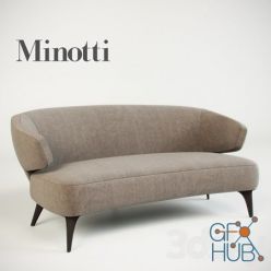 3D model Aston sofa by brand Minotti
