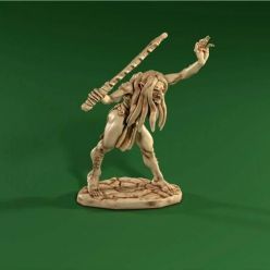 3D model Classic Style Troll Hag with Sword – 3D Print