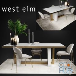 3D model Table and Chair West Elm Collections