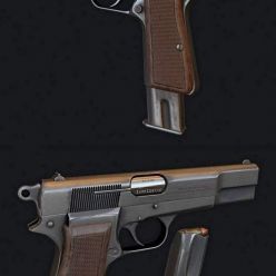 3D model Browning HP Pistol