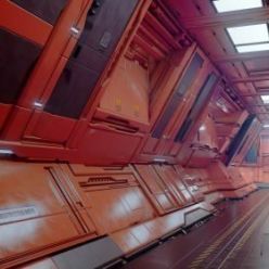 3D model Sci-Fi Hallway (max)