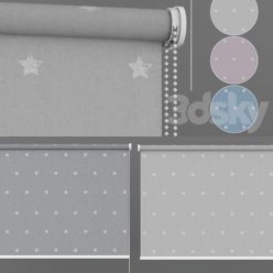 3D model Roller Blind Stars in Four Colors Set 1