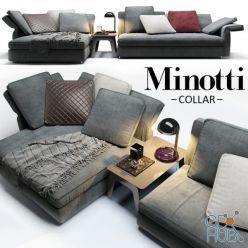 3D model Modern sofa Collar by Minotti