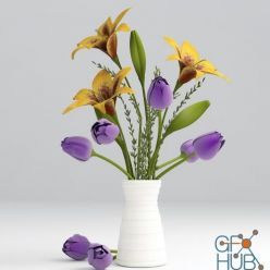 3D model Tulip flower MAX 2012