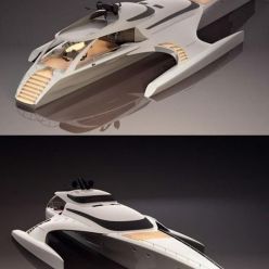 3D model Yacht-Trimaran