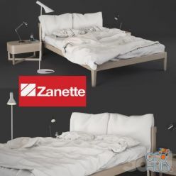 3D model Bed Zanette Milano