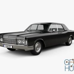 3D model Lincoln Continental sedan 1968 car