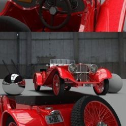 3D model 1936 Jaguar SS100 car