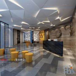 3D model Lobby Reception Interior A004