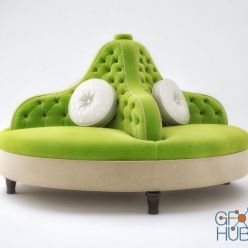3D model Round Bourne Sofa (max)