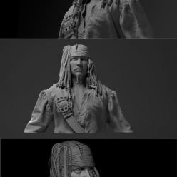 3D model Jack Sparrow Bust – 3D Print