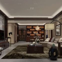 3D model Living room space C040