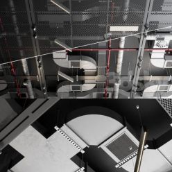 3D model Industrial ceiling SAS International 2