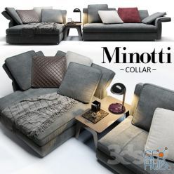 3D model Sofa Minotti Collar 2