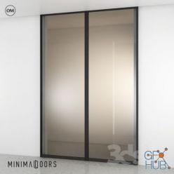 3D model Minimaldoors sliding glass walls