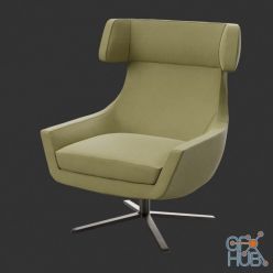 3D model Armchair Joy Wing back 001