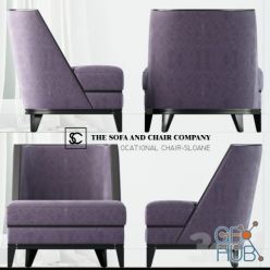 3D model Sloane occasional chair by The Sofa & Chair Company Ltd