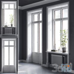 3D model Scandinavian windows (max 2011 Vray, Corona)