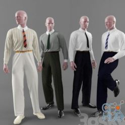 3D model Classic men's clothing (max, fbx)
