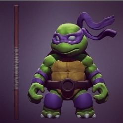 3D model Chibi mutant ninja turtles - Raffa and Mickey and DON – 3D Print