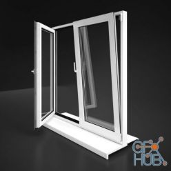 3D model Modern plastic window