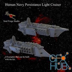 3D model Human Navy Persistance Light Cruiser – 3D Print