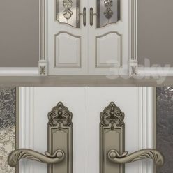 3D model Door with stained glass