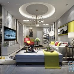 3D model Living room space A031