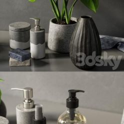 3D model Decorative set 06 with plants