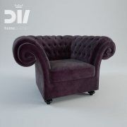 3D model ICON armchair 140 DV homecollection