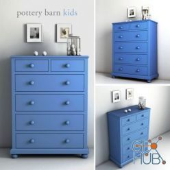 3D model Kids chest of drawers Pottery Barn «Catalina»