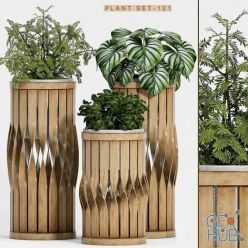 3D model Decorative planter set-121