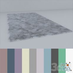 3D model Set of 10 rugs