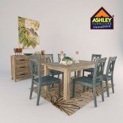 3D model Ashley home furniture set