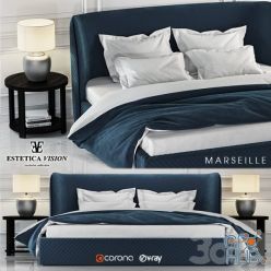 3D model Marseille bed