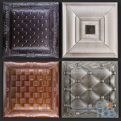 3D model Set of soft leather panels