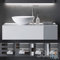 3D model Quattro Zero by Falper Bathroom Furniture Sets